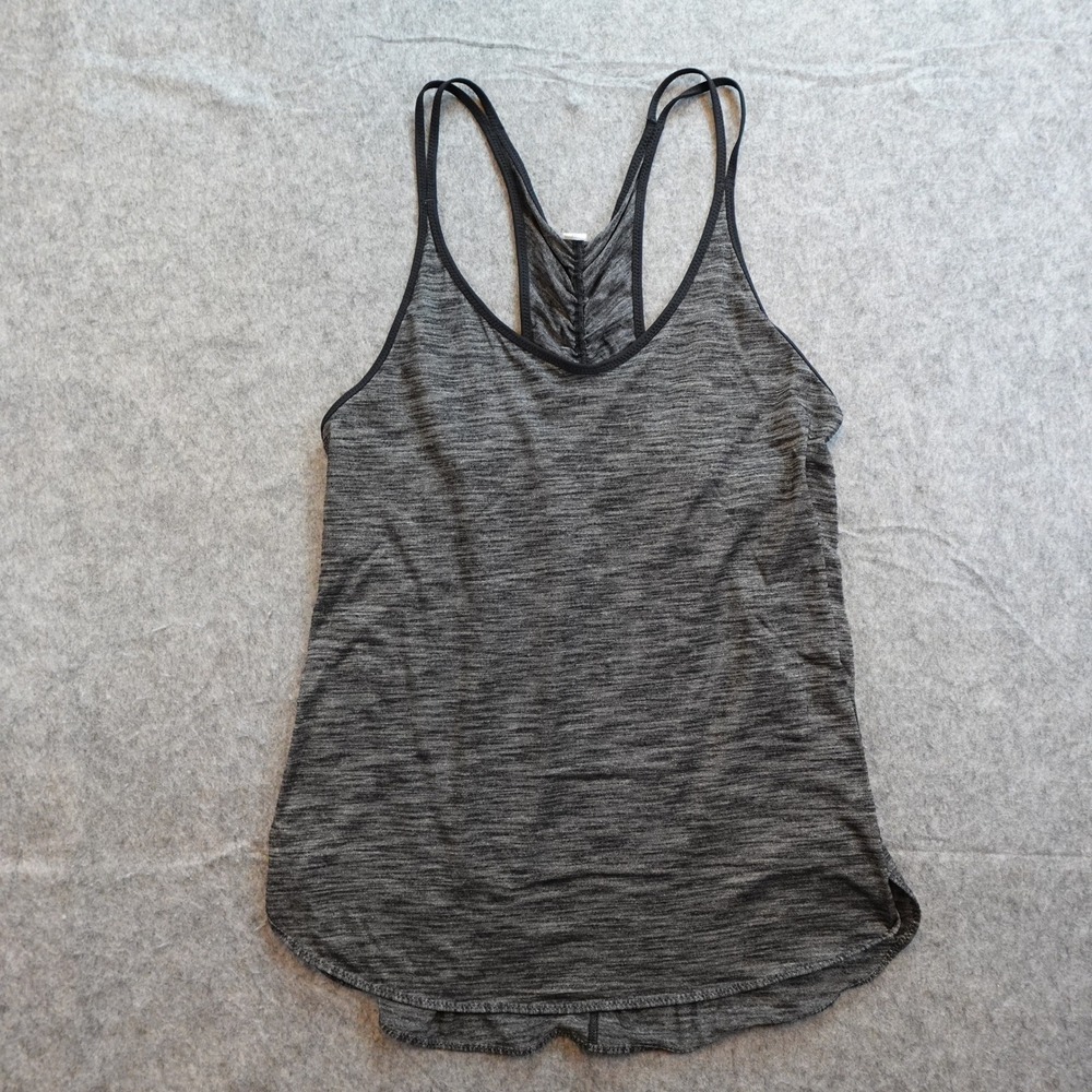 Lululemon Tank Top Womens 10 Heathered Gray Racerback Yoga Gym Run Workout